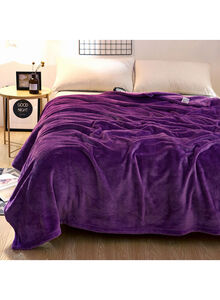 Fabienne Bed Blanket Microfiber Purple 220x240centimeter