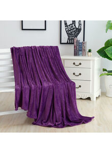 Fabienne Bed Blanket Microfiber Purple 220x240centimeter