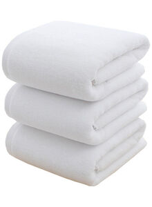 Fabienne 3-Piece Turkish Cotton Bath Towel Set White 70x140cm