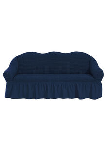 Fabienne 3-Seater Exquisitely Detailed And Beautifully Designed Attractive Bubble Type Pattern Sofa Slipcover Blue 110x210centimeter