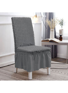 Fabienne Turkish Stretch Fit Chair Cover Grey