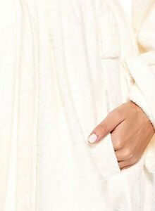 Fabienne Turkish Cotton Bath Robe With Pockets Off White One Size