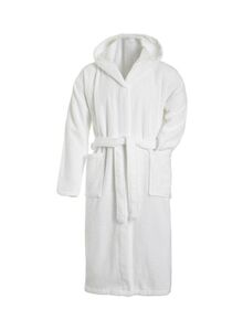 Fabienne Hooded Terry Cotton Bathrobe White One Size