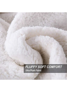 Fabienne Reversible Soft Sherpa Bed Blanket Fleece Golden Beige 220x240cm