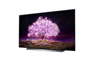 LG OLED TV 77 Inch C1 Series Cinema Screen Design 4K Cinema HDR webOS Smart with ThinQ AI Pixel Dimming