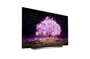 LG OLED TV 77 Inch C1 Series Cinema Screen Design 4K Cinema HDR webOS Smart with ThinQ AI Pixel Dimming