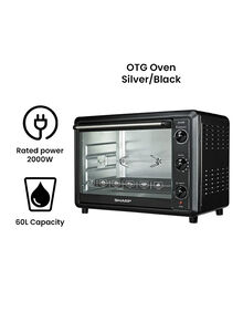 Electric Microwave Oven 60 L 2000 W EO-60K Silver/Black