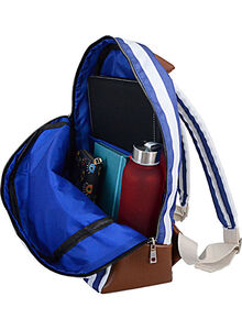 Biggdesign Casual Striped Backpack Blue/Grey