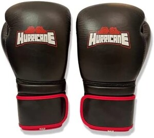 Hurricane - Professional Grade Boxing Gloves- Men & Women- Boxing , Kickboxing, Muay Thai - Black And Red- Faux Leather-12Oz