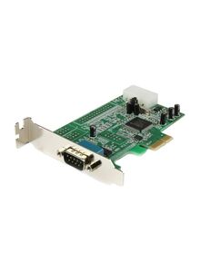 Star Tech RS232 PCI Express Serial Card With Expansion Slot Green/Black/White