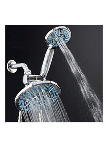 AquaDance High-Pressure Rainfall Shower Combo Silver 10x6x4inch