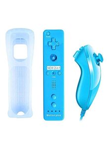 Generic Built-In Motion Plus Remote And Nunchuk Controller With Silicon Case For Wii And Wii U