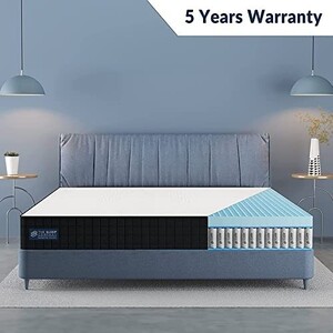 The Sleep Company SmartGRID Luxe Hybrid Queen Size Pocket Spring Mattress (150x200x25 Cm) | Patented technology - Soft for mind-blowing comfort & Firm for back support | 30 Nights Trial