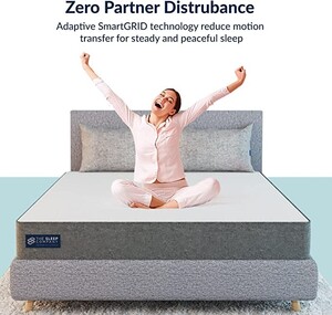 The Sleep Company SmartGRID Luxe Mattress, King Size (180x200x25 CM) | Patented technology - Soft for mind-blowing comfort & Firm for back support | 30 Nights Trial