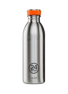 24Bottles Stainless Steel Water Bottle Silver/Orange