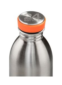 24Bottles Stainless Steel Water Bottle Silver/Orange