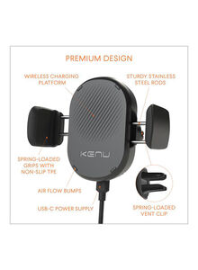 KENU Airframe Wireless Qi Fast-Charging Vent Mount Black