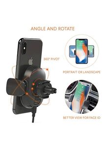 KENU Airframe Wireless Qi Fast-Charging Vent Mount Black