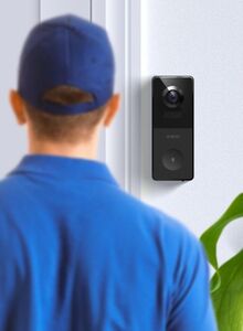 ARENTI Outdoor Battery Powered Doorbell - 2K Wi-Fi Video - x1 Wireless Chime - Black