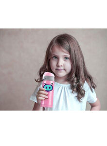 asobu Peakaboo Kids Water Bottle Pink 22centimeter