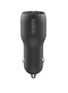 belkin Boost Dual USB-A Car Charger With Lightning To USB-A Charging Cable Set