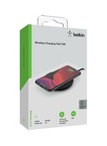 belkin Wireless Charging Pad 15W + QC 3.0 24W + Wall Charger Black