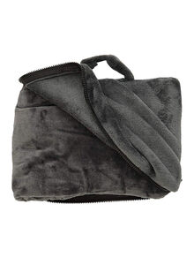 Cabeau Fold And Go Travel Blanket Polyester Charcoal Black 31x10.20x22.80cm