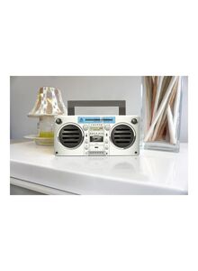 GPO Retro Bronx Bluetooth Boombox Speaker 810BT Silver