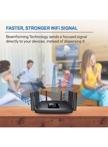 LINKSYS Max-Stream AC5400 MU-MIMO Gigabit Wi-Fi Tri-Band Router Black