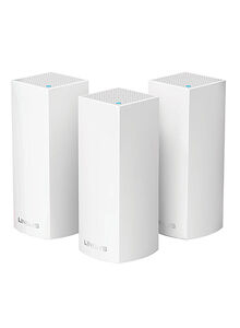 LINKSYS WHW0303 Velop Tri-Band Whole Home Mesh Wi-Fi System (AC6600 Wi-Fi Router/Wi-Fi Extender for Seamless Coverage, Parental Controls, 3-Pack, Covers Up to 6,000 sq ft) White