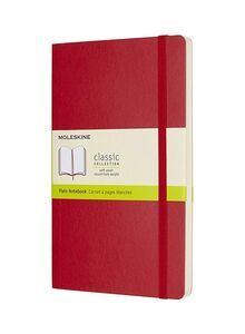 MOLESKINE A5 Classic Plain Paper Notebook Scarlet Red