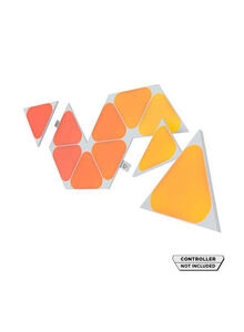 Nanoleaf Pack of 10 Triangle Shapes Smart WiFi LED Panel System With Music Visualizer White 23 x 20cm