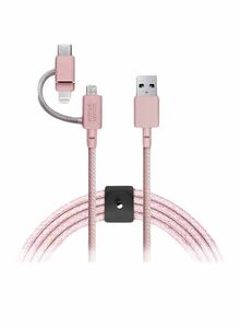 Native Union Belt 3-In-1 Data Sync Charging Cable Rose