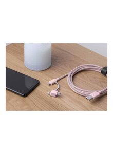 Native Union Belt 3-In-1 Data Sync Charging Cable Rose