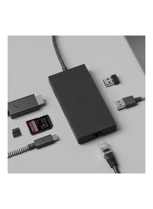 Native Union Type-C Smart Hub 7-in-1 Adapter w/ 2x USB 3.0, USB-C PD, HDMI, Micro SD, SD Card Reader, Ethernet Port Grey