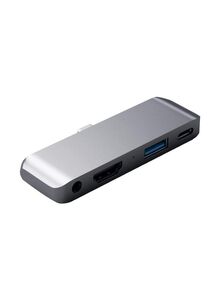 SATECHI Aluminum Type-C Mobile Pro Hub For iPad And Type-C Smartphones ,Tablets Space Grey