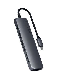 SATECHI Type-C Slim Multiport With Ethernet Adapter Space Grey