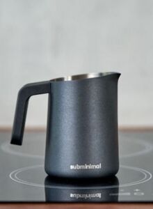SUBMINIMAL Milk Jug FlowTip with Cleaning Brush - 450ml /15oz Capacity - Black