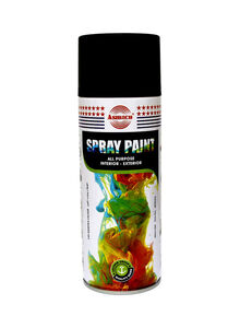 Asmaco Quick Drying Smooth Finish Premium Quality Durable High-Gloss Spray Paint Black 400ml
