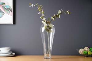 Pan Home Martin Glass Vase Clear 13x10x49cm
