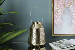 Pan Home Moroccan Jali Lantern Gold D20x40cm