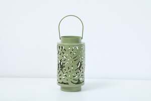 Pan Home Dag Lantern With Handle Green 9x9x17cm