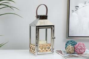 Pan Home Amira Lantern Silver 14x14x29cm