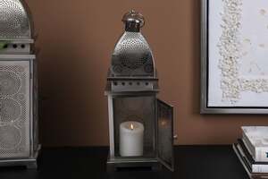 Pan Home Saaleha Lantern D15x45cm-silver