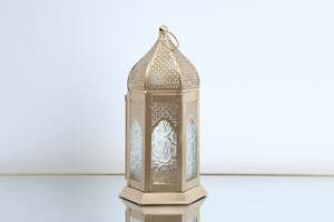 Pan Home Pazice Lantern 13x11x24cm-gold and Clear