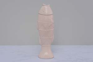 Pan Home Dolomite Fish Vase Beige 10x9x31cm