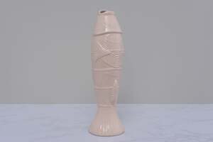 Pan Home Dolomite Fish Vase Beige 10x9x31cm