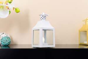 Pan Home Algany Lantern With T-light 6x6x12cm-white