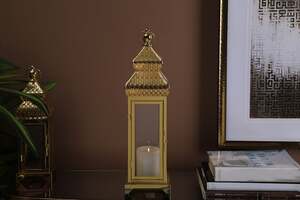 Pan Home Marcle Lantern 13x13x47cm-gold