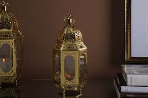 Pan Home Blime Lantern 14x12x31cm-gold